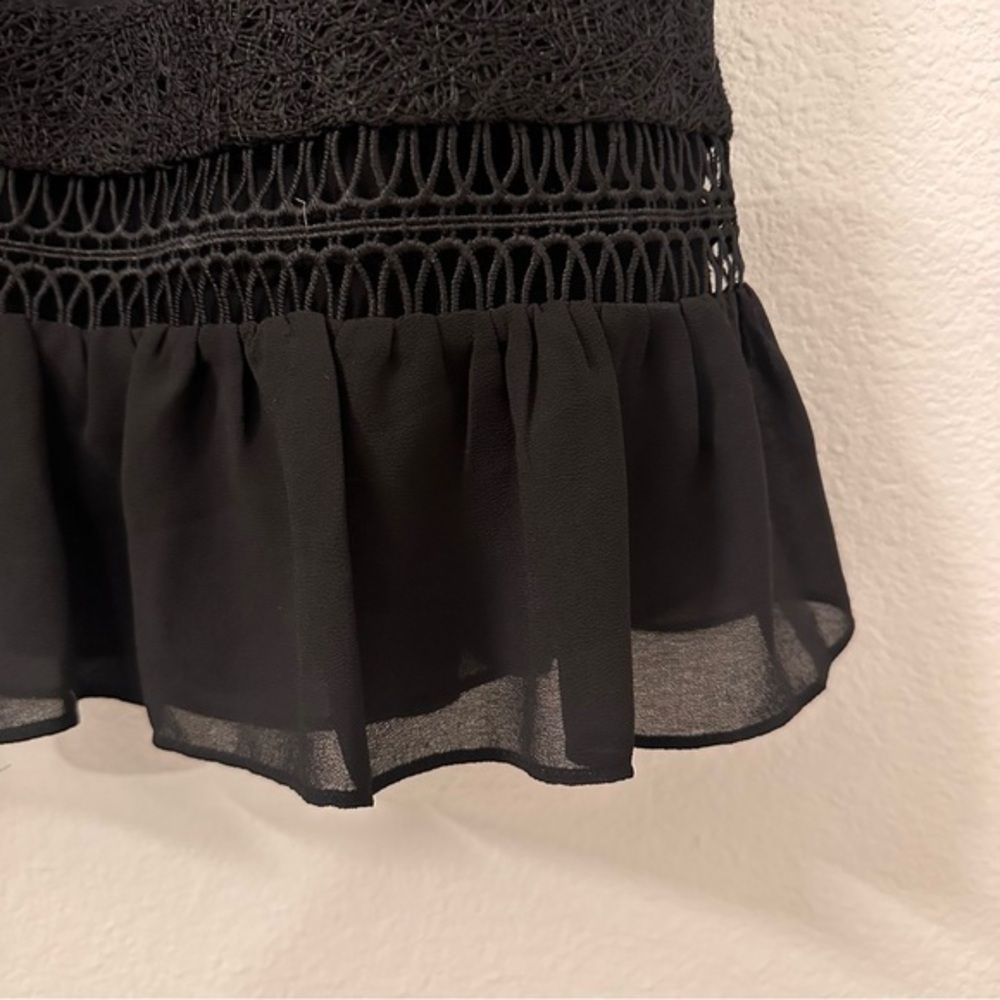 Tularosa Asher Dress size small black midi dress with lace trim - Picture 5 of 6